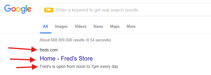 SERP - Search Engine Result page